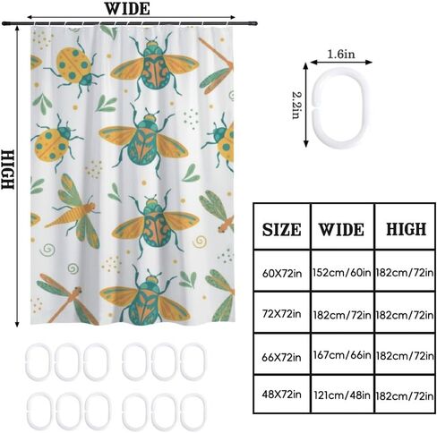 ستارة كشك دش على شكل ورقة شجر مع خطافات، ستارة دش صيفية مقاومة للماء جمالية، ستائر مصممة فاخرة للعطلات من القماش قابلة للغسل لإكسسوارات الحمام Rv Boho مقاس 48 × 72 بوصة in Kuwait