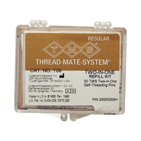 Coltene Whaledent T08 TMS T-08 دبابيس عادية 0.027 بوصة / 0.675 مم مطلية بالذهب 50/عبوة in Kuwait