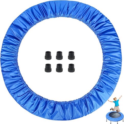 Mini Trampoline Spring Cover 36 Inch, Replacement Safety Pad with 6 Trampoline Leg Caps, 600D Thickened Oxford Cloth + Sponge + PE, Tear-Resistant Round Trampoline Cover (Cover Only) in Kuwait