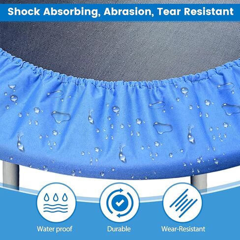 Mini Trampoline Spring Cover 36 Inch, Replacement Safety Pad with 6 Trampoline Leg Caps, 600D Thickened Oxford Cloth + Sponge + PE, Tear-Resistant Round Trampoline Cover (Cover Only) in Kuwait
