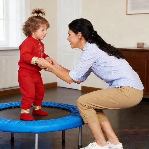 Mini Trampoline Spring Cover 36 Inch, Replacement Safety Pad with 6 Trampoline Leg Caps, 600D Thickened Oxford Cloth + Sponge + PE, Tear-Resistant Round Trampoline Cover (Cover Only) in Kuwait