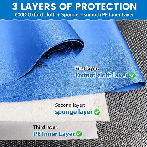 Mini Trampoline Spring Cover 36 Inch, Replacement Safety Pad with 6 Trampoline Leg Caps, 600D Thickened Oxford Cloth + Sponge + PE, Tear-Resistant Round Trampoline Cover (Cover Only) in Kuwait