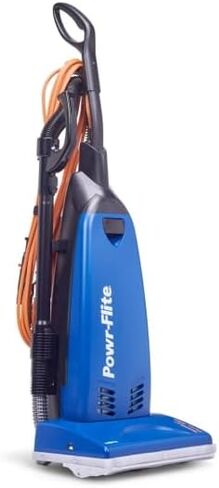 Powr-Flite Borelli Dual Pro Commercial Vacuum Cleaner, PV160-W14-U Model - Bagged Upright Vacuum Cleaner with HEPA Filtration - Heavy Duty Dual-Motor High Suction Power, 12-Foot Reach, 60 Ft Cord in Kuwait