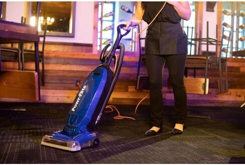 Powr-Flite Solar Reach Bagged Commercial Vacuum Cleaner, PV090-W12-U Model - Bagged Upright Vacuum Cleaner with HEPA Filter - Lightweight and 5-Level Manual Height Adjustment, 12- Foot Reach in Kuwait