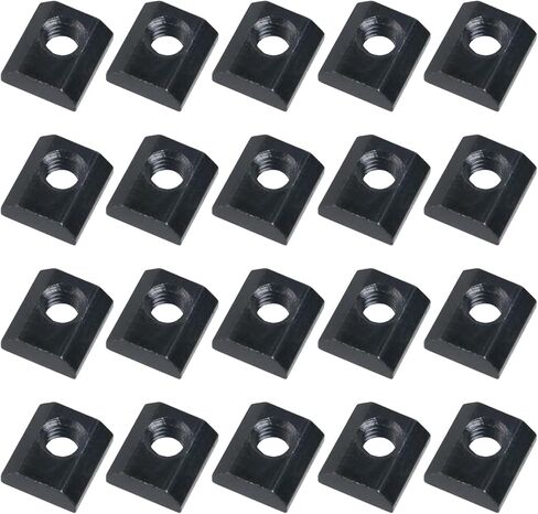 20Pcs 5/16"-18 Slide in Economy T-Nut for T Slot Track, Galvanized Carbon Steel Hammer Head T-Slot Sliding Nuts for Aluminum Extrusion (Black) in Saudi Arabia