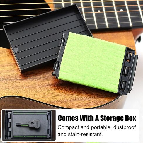 Fret Floss, Guitar String Cleaner, Portable Guitar Cleaning Cloth Scrubber for Fretboard and Fingerboard Maintenance Reusable Cleaning Tool for Guitar Bass Ukulele in Kuwait