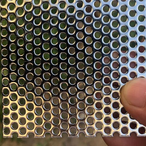 304 Stainless Steel Perforated Sheet - 13.7"x17.7" Corrosion Resistant Perforated Metal Plate 0.03" (0.8mm) Thick, Ideal for Ventilation, Filtration, Industrial & DIY Projects(Circular) in Saudi Arabia