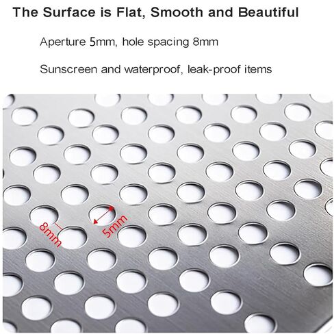 304 Stainless Steel Perforated Sheet - 13.7"x17.7" Corrosion Resistant Perforated Metal Plate 0.03" (0.8mm) Thick, Ideal for Ventilation, Filtration, Industrial & DIY Projects(Circular) in Saudi Arabia