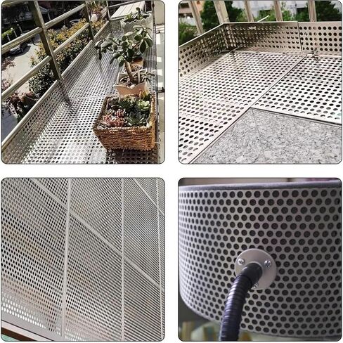 304 Stainless Steel Perforated Sheet - 13.7"x17.7" Corrosion Resistant Perforated Metal Plate 0.03" (0.8mm) Thick, Ideal for Ventilation, Filtration, Industrial & DIY Projects(Circular) in Saudi Arabia