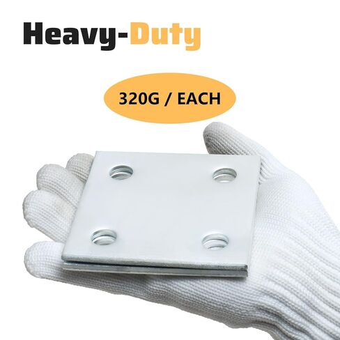 ألواح فولاذية مقاس 3.9 × 3.9 بوصة مع ثقوب، 8 عبوات من الألواح المعدنية المجلفنة، صفائح مربعة قابلة للحام والطلاء للاستخدام الصناعي والاستخدام اليدوي in Kuwait