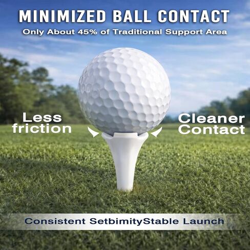 Golf Tees – 115 Pack, 3-1/4" & 1-1/2" Mixed Sizes, 4-Prong Low Resistance Design, Oversized Head, 3-Line Height Marking System, Strong Plastic Golf Tees in Kuwait