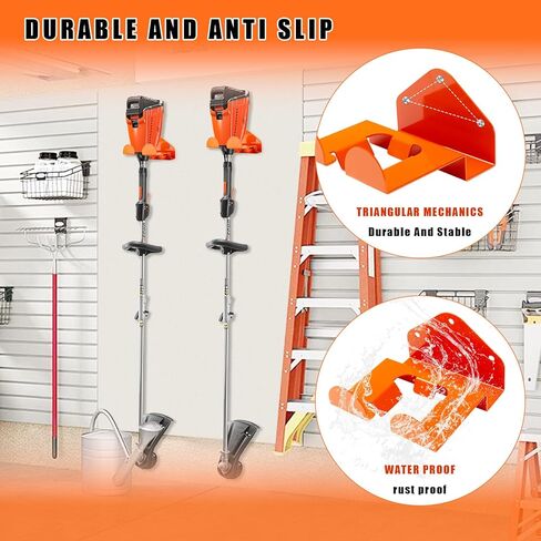 Steel Wall Mount Tool Holder, Orange, 6 x 4 inch, Heavy Duty Storage Hooks with Mounting Hardware in Saudi Arabia