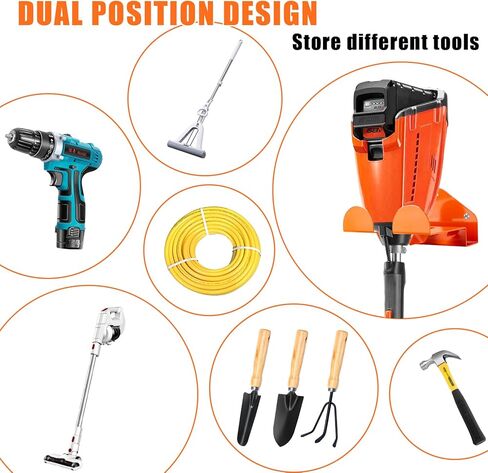 Steel Wall Mount Tool Holder, Orange, 6 x 4 inch, Heavy Duty Storage Hooks with Mounting Hardware in Saudi Arabia