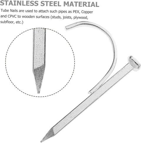 1bag Steel Hook Nails for Tubing Support Structure for Easy Installation of and Cpvc Random Color for Home Use in Saudi Arabia