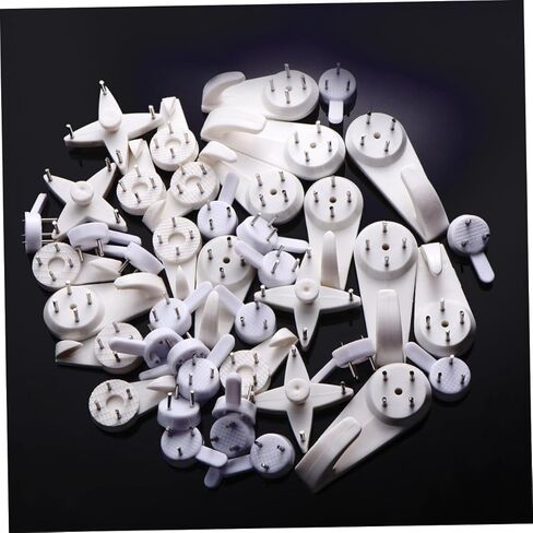 STOBOK 42pcs Seamless Photo Frame Hook Set No Damage Invisible Hangers for Wall Art Picture Frames and Small Gadgets Plastic Design for Easy Installation in Saudi Arabia