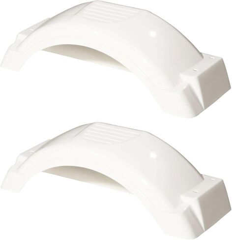 Quarter Set of 2 Single Axle Trailer 8"12" Wheels Step Skirt Boat White Plastic 008549X2 in Kuwait