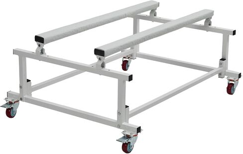 Heavy Duty Jet Ski Stand Dolly Cart - 1000LB Capacity Adjustable Boat Trailer with 4 Swivel Casters (2 Locking), Thick Padded Fabric, Galvanized Steel for PWC, Inflatable Boats, Storage & Transport in Kuwait