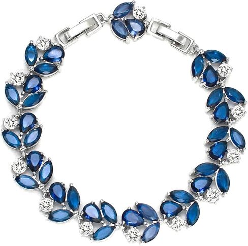 سوار تنس Marquise Teardrop - مجوهرات زورق مكعب من الزركونيا للعروس والعروس ، حفل زفاف براقة حفلة موسيقية in Kuwait