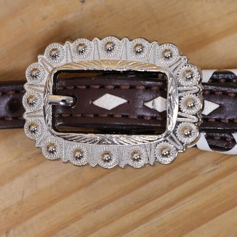 مجموعة تثبيت الرأس وياقة الصدر من الجلد الغربي، تجديل متقاطع من الجلد الخام، ونحت الزهور وأجزاء صلبة من النيكل العتيق، ومسمار حصان على طراز المصارع، جلد البقر الأرجنتيني in Kuwait