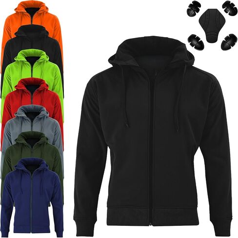 Men's Motorcycle Hoodie - Premium Moto Racing Protective Hoodie with CE-Approved Lining for Safety in Kuwait