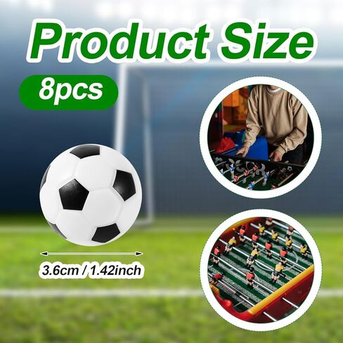 8PCS Foosball Balls Replacement Parts, 1.42 Inch Table Soccer Foosballs Table Balls Mini Small Soccer Accessories for Game Adults Parties Clubs in Saudi Arabia