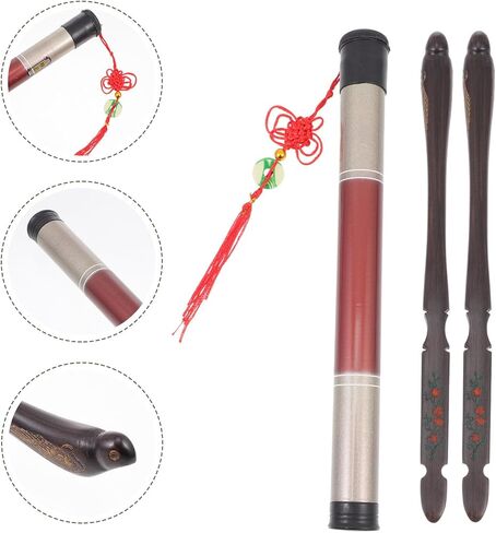 Ebony Bird Dulcimer Practice Hammers with Portable Storage Bucket Lightweight Mallets for Yangqin Dulcimer Supplies Professional Beginner Friendly Instrument Accessory in Saudi Arabia