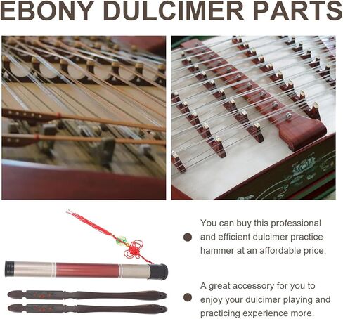 Zerodeko Premium Ebony Dulcimer Practice Hammer with Bird Design and Bucket Dulcimer Accessories for Beginners and Professionals Ebony Mallets for Yangqin Instrument Replacement in Saudi Arabia