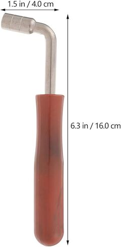 Dulcimer Tuning Wrench with Handle Rust-resistant Instrument Spanner for Precise Tone Wear-resistant and Comfortable Grip Accessory for Dulcimer Models in Saudi Arabia