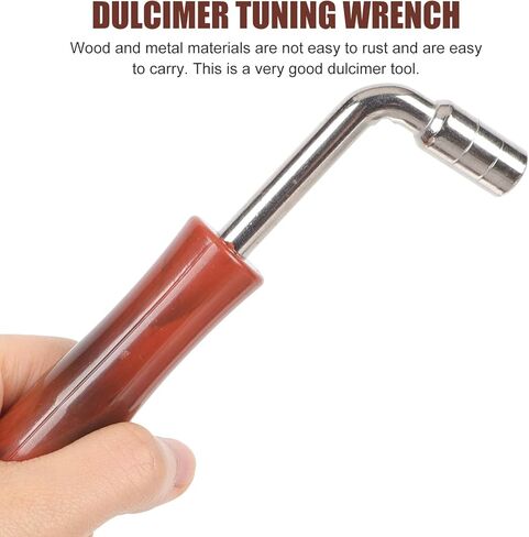 Dulcimer Tuning Wrench with Handle Rust-resistant Instrument Spanner for Precise Tone Wear-resistant and Comfortable Grip Accessory for Dulcimer Models in Saudi Arabia