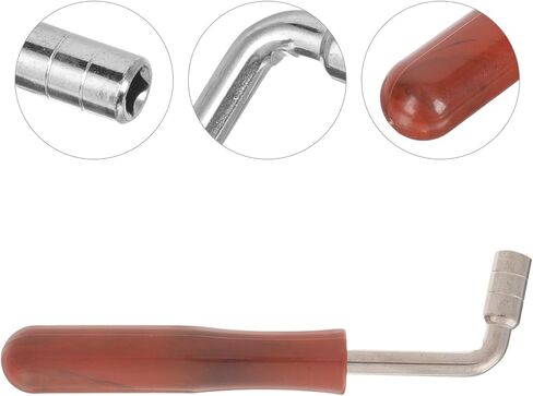 Dulcimer Tuning Wrench with Handle Rust-resistant Instrument Spanner for Precise Tone Wear-resistant and Comfortable Grip Accessory for Dulcimer Models in Saudi Arabia