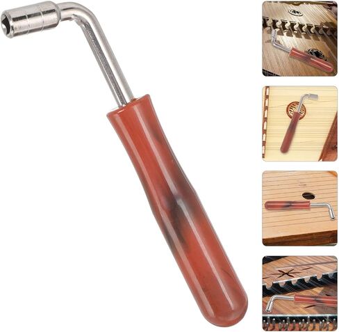 Dulcimer Tuning Wrench with Handle Rust-resistant Instrument Spanner for Precise Tone Wear-resistant and Comfortable Grip Accessory for Dulcimer Models in Saudi Arabia