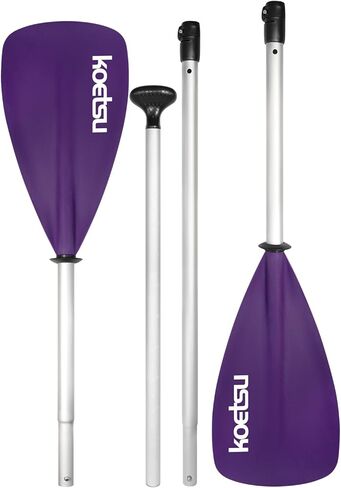 KOETSU S09 مجداف ثنائي الاتجاه قابل للتعديل - قضيب مجذاف من سبائك الألومنيوم 160-210 سم، شفرة PP، مجذاف زورق خفيف الوزن ومتين للتجديف بالكاياك، والتجديف، وخيارات أوراق مفردة/مزدوجة in Kuwait