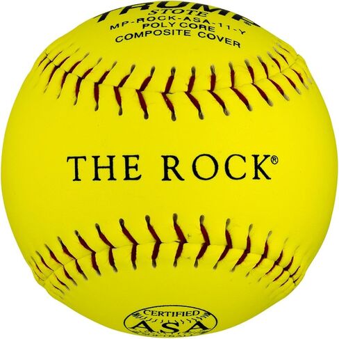 1 دزينة من الكرات اللينة ASA Trump The Rock مقاس 11 بوصة - 44cor/.375 ضغط (MP-ROCK-ASA-11-Y) 12 كرة in Saudi Arabia