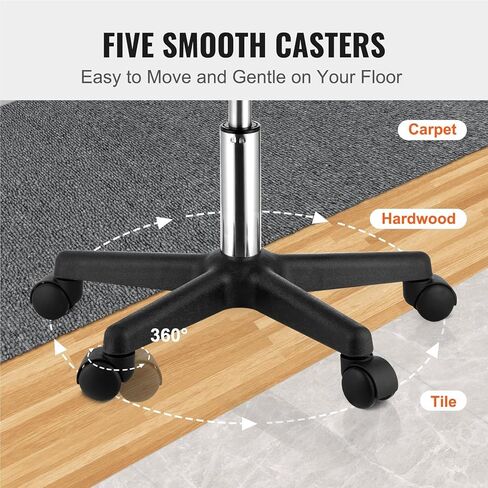 Multi-Purpose Adjustable Rolling Stools Chair A Round Stool with Casters Capable of 360° Rotation and Height Adjustable in Saudi Arabia