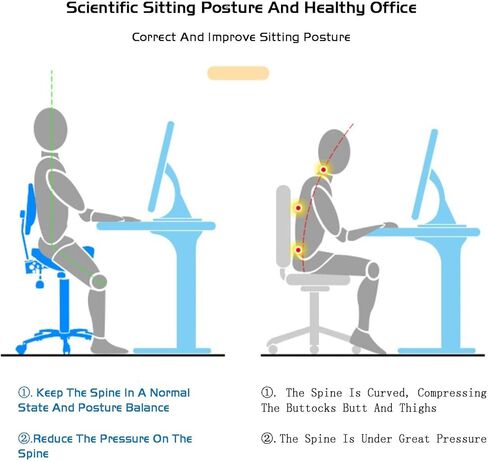 Saddle Stool Adjustable Saddle Chairs with Back Ergonomic Saddle Stool Swivel Rolling Hydraulically Adjustable Suitable for Use in Powder Rooms, Studios, Etc. (Black) in Saudi Arabia