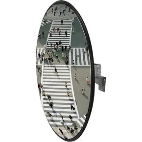 مرآة أمان محدبة خارجية مقاس 32 بوصة، مرآة مرور للكمبيوتر الشخصي تعمل على توسيع مرايا الممر بزاوية واسعة منحنية مع دعامة تثبيت قابلة للتعديل لوقوف السيارات والمصنع وطريق الممر والمزيد in Kuwait