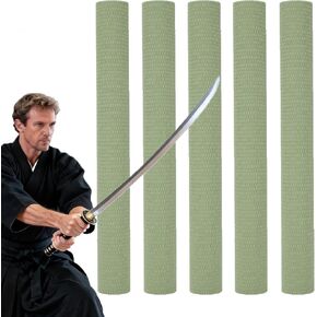 5 قطع من بساط تاميشيجيري تاتامي - بساط قطع من القش الياباني الأصلي، 79 × 34 بوصة، ملفوف مسبقًا، مصنوع من 100% إيغوسا (راش ناعم) لممارسة سيف كاتانا، مثالي للتدريب على الفنون القتالية إيايدو والساموراي in Kuwait