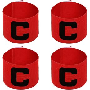 4 Pcs Soccer Football Captain Armband Adjustable Nylon Elastic Protective C Arm Badge in Kuwait