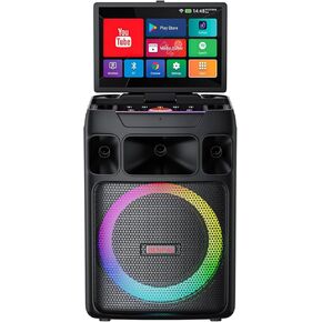 Karaoke Machine with Screen, 14 Inch Tablet with Lyric Display, Professional Karaoke Machine with Dual Wireless Mics & Bluetooth Speaker for Adults (14inch) in Kuwait
