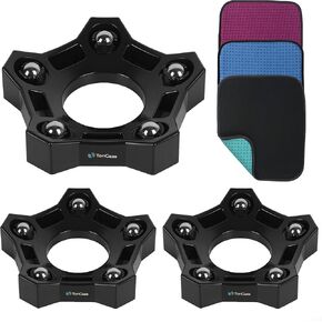 TonGass Bowlings Maintenance Combo Kit, 3‑Pack Rotating Bowling Ball Spinner Stand & 3‑Pack Microfiber Bowling Ball Cleaning Towels, Easy‑Grip Dots & 360° Rotation for All Bowlers, Deep Clean & Polish in Kuwait