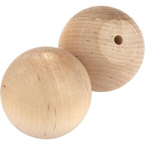 Cindoco Hardwood Ball Knob 1 3/4" Dia., Flat 3/4" W/Screws 2 Pack in Kuwait