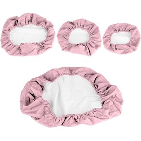 مجموعة أغطية كراسي الأسنان مكونة من 4 قطع - جلد بولي يوريثان بالكامل، حافظة واقية مقاومة للماء ومرنة لمعدات طبيب الأسنان (متوسط ​​الحجم، وردي) in Kuwait