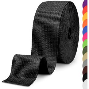 CooBigo 12 Yards Webbing 1" & 1.5" & 2" Polypropylene Webbing Strap 1 Inch 1.5 Inch 2 Inch Wide Webbing Strapping for Bags/Lawn Chair/Pool Solar Cover DIY Crafting in Kuwait