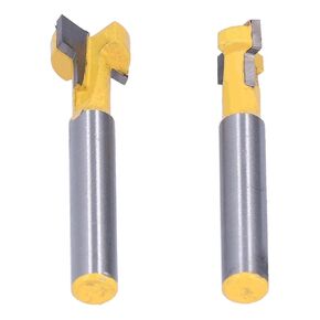 قاطعة النجارة على شكل حرف T قاطعة طحن فولاذية عالية السرعة لقطع الخشب طقم مكون من قطعتين مع شفرات 9.52 مم و12.7 مم لمشاريع النجارة in Kuwait