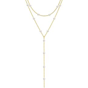 Zeffy Gold Jewelry Set for Women - Dainty Daisy Pearl Necklace and Earring Set with Drop Earrings Bracelets 14K Gold Plated Flower Choker Necklace Wedding Bride Jewelry Trendy Gift in Saudi Arabia