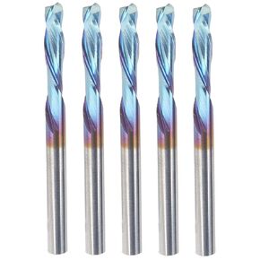 5Pcs Milling 2 Flute Straight Shank, Tungsten Steel CNC Carved End Mill, 3175x12x40mm. Blue Coating Router Bit, Double Flute Engraving for Low Carbon Steel, in Kuwait