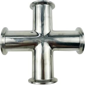 Quick-Release 4-Way Cross Joint Clamp-Type Chuck Equal-Diameter 304 Stainless Steel Quick-Open Pipe for Plumbing(1-1/4") in Kuwait