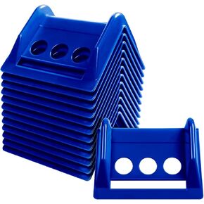 واقيات حواف مسطحة مقاس 4 بوصات مكونة من 24 قطعة من واقيات الزوايا البلاستيكية مع حقيبة حمل، واقيات زوايا الحزام لشحن شاحنات تحميل البضائع المسطحة، أزرق in Kuwait