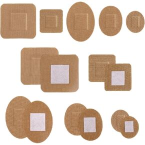 150pcs Face Bandages, Square & Oval Flexible Adhesive Spot Strips for Nose Hands & Delicate Wounds Patches, Skin Friendly Fabric Small Dot Bandages (5 Sizes) in Kuwait