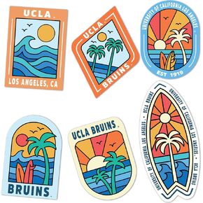 ملصق صبار الصحراء UCLA ملصق جامعة كاليفورنيا لوس أنجلوس بروينز شارات الفينيل زجاجة مياه للكمبيوتر المحمول سجل قصاصات السيارة T2 (النوع 2-ركوب الأمواج) in Kuwait